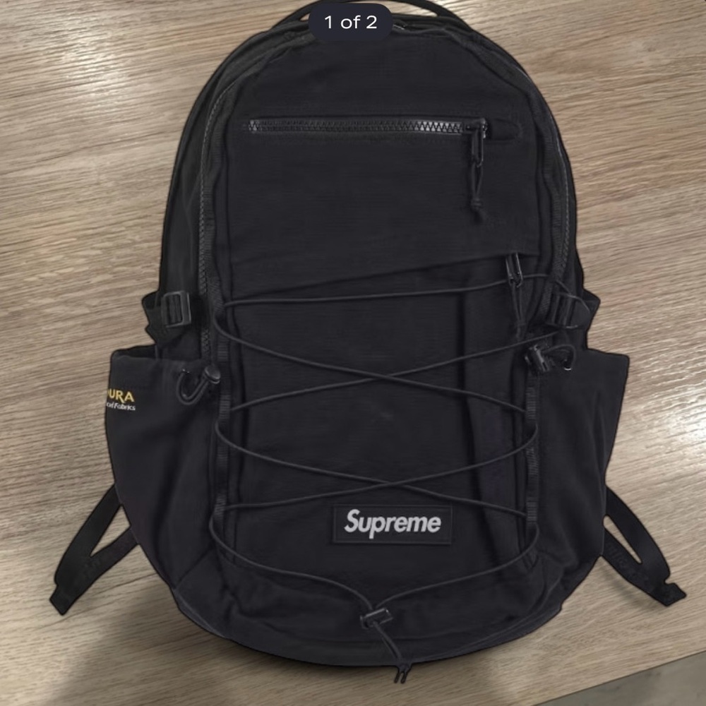 Supreme SS25 Black Nylon Backpack Brand New!